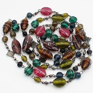 Vintage glass bead necklace